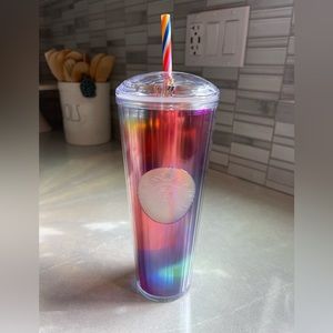 Starbucks tumbler vibrant summer color swirl